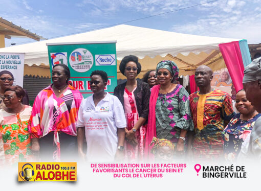 Bingerville: les commerçants sensibilisent sur le cancer du sein et du col de l’utérus.
