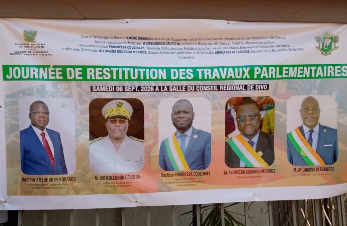 Divo: le député fait le point de ses activités lors d’une journée de restitution des travaux parlementaires